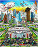 Charles Fazzino Art Charles Fazzino Art Super Bowl LI: Houston (PR)